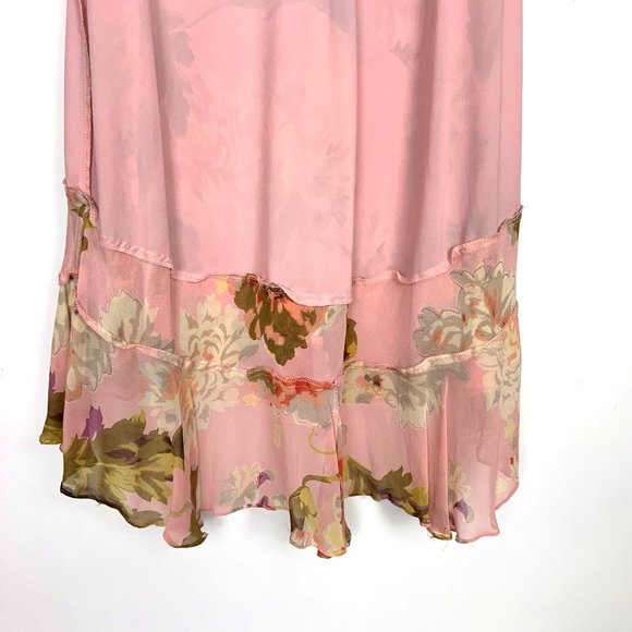 Paradise NY BOHO Cottagecore Romantic Floral Beaded Maxi Skirt Sz S - Picture 15 of 16